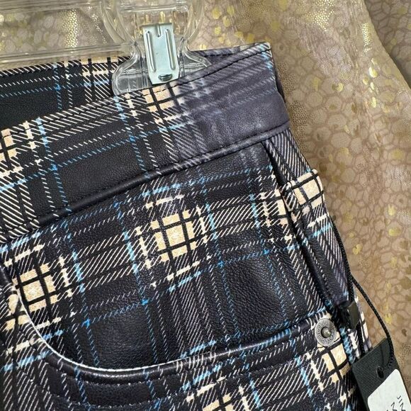 Cout De La Liberte Mens Jimmy Printed Plaid Leather Low Rise Flare Size 30 NWT - Picture 7 of 13